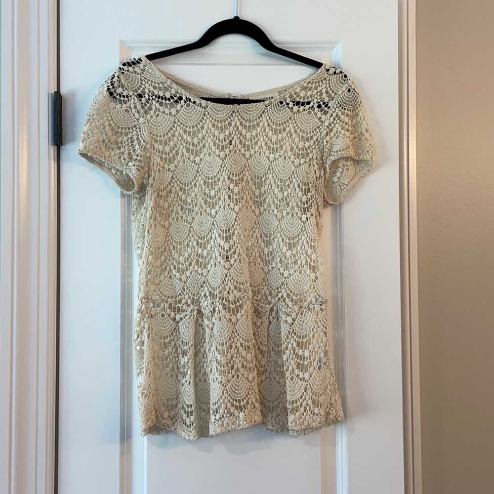 Peplum crochet top